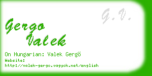 gergo valek business card